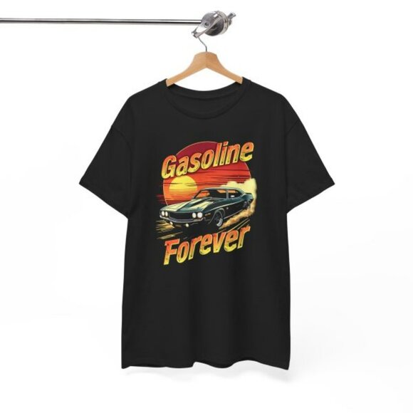 Gasoline Forever Funny Gas Cars Lover T-Shirt - Picture 2 of 6